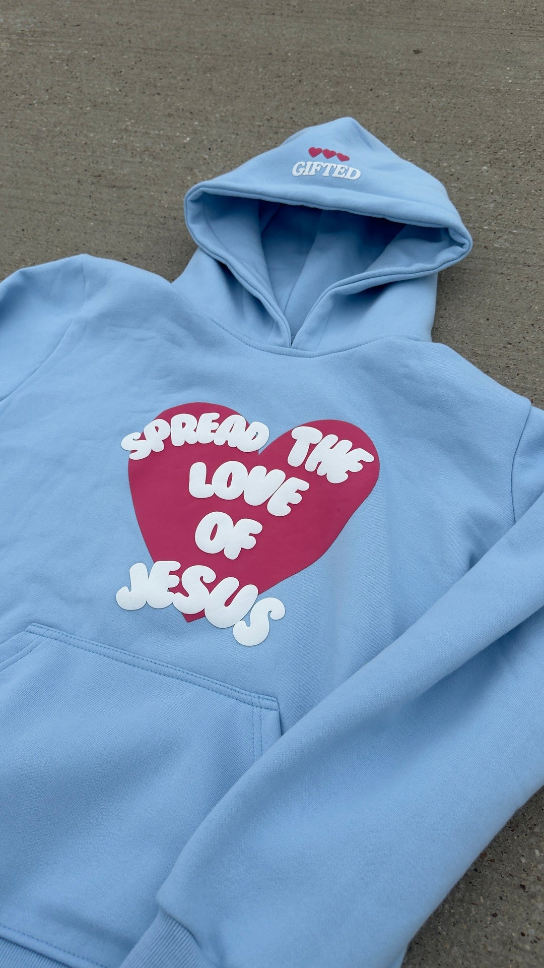 Spread The Love Of Jesus Hoodie Blue