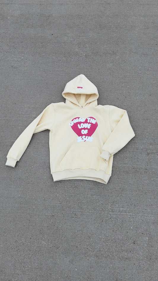 Spread The Love Of Jesus Hoodie Yellow