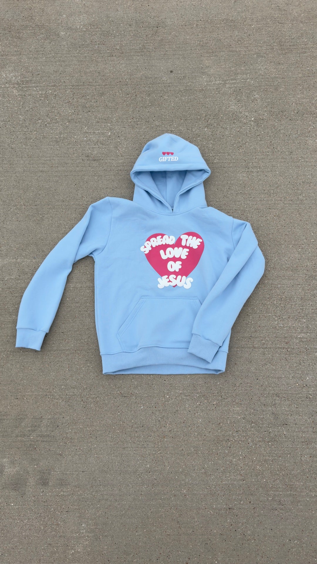 Spread The Love Of Jesus Hoodie Blue