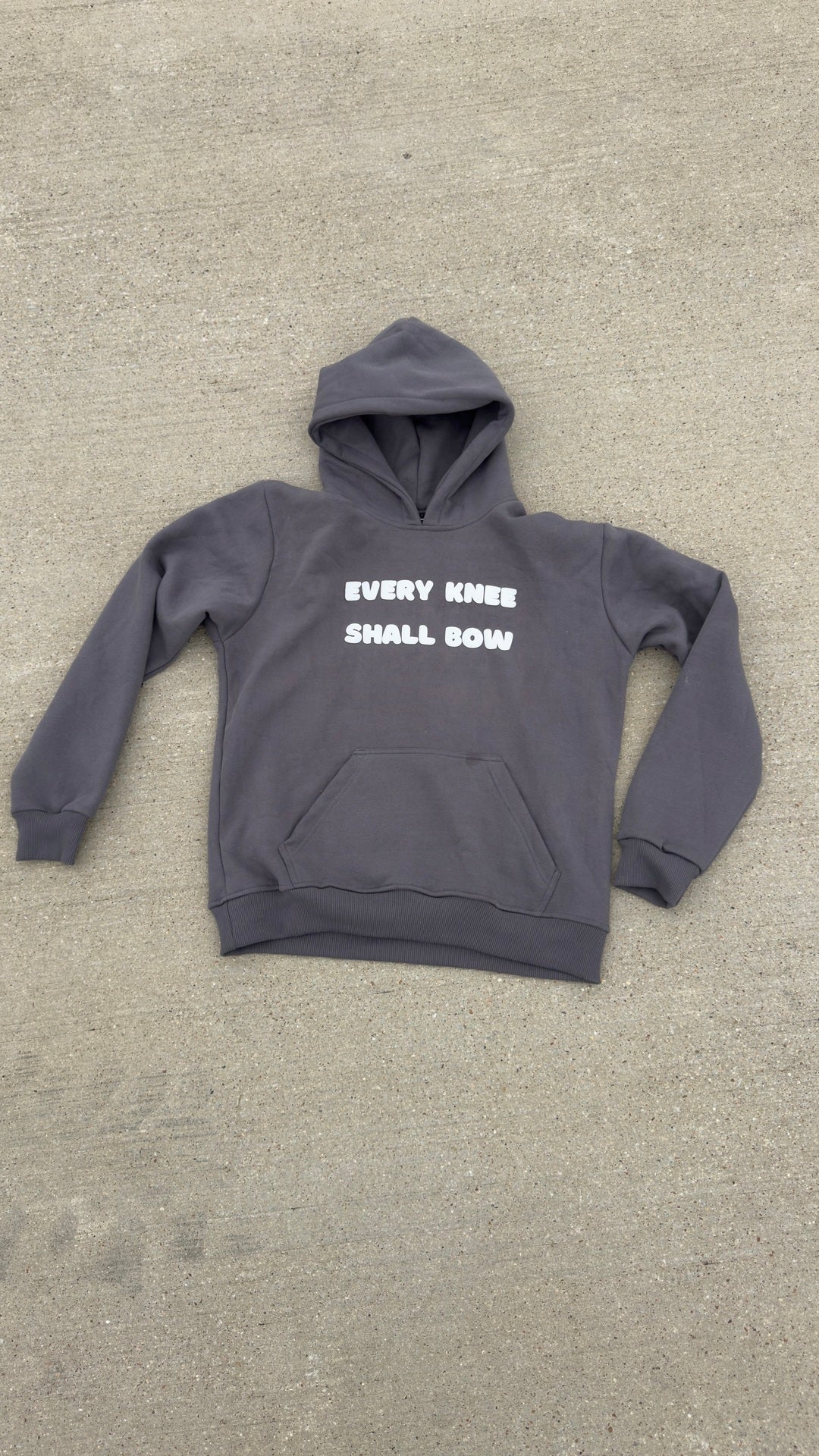 Every Knee Shall Bow Hoodie Grey