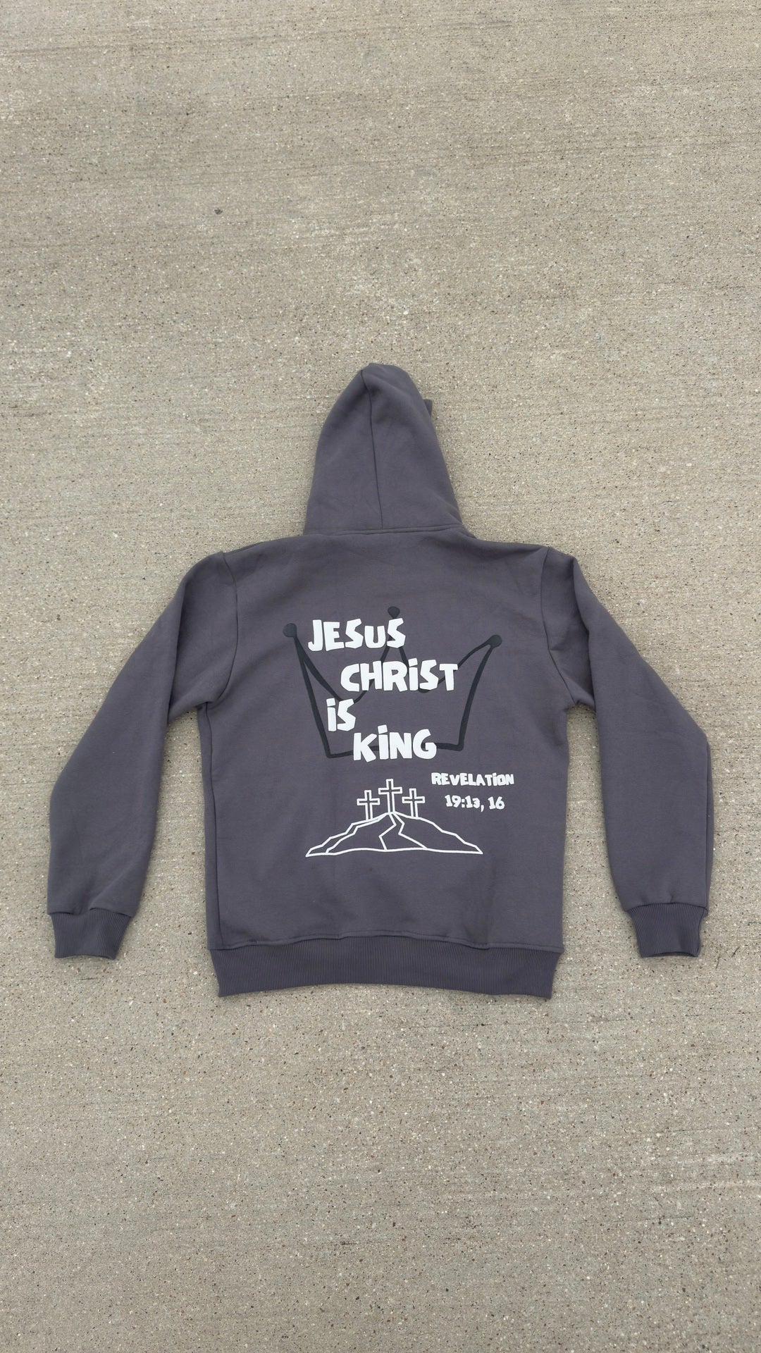 Every Knee Shall Bow Hoodie Grey