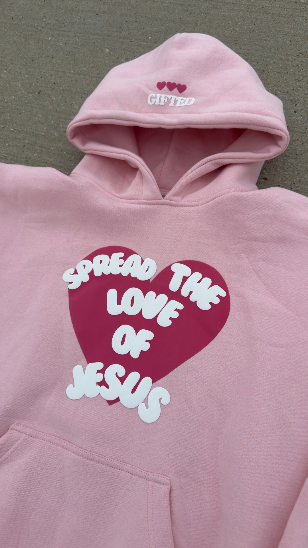 Spread The Love of Jesus Hoodie Pink